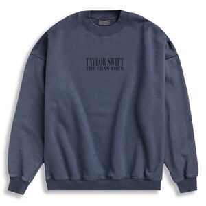 Taylor Swift Eras Tour Blue Crewneck Sweatshirt Official Merch Size Medium New